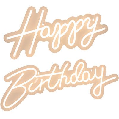 【Happy Birthday Neon Sign, Eye-Catching & 18" x 8" +26" x 7.5" Warm White & Brightness Adjustment】Our happy birthday LED neon lights signs features eye-catching, adjustable brightness, and energy saving. They are constructed by durable silicon strips and acrylic board, strong enough, and can be used for a long time. As a result, it is widely used in birthday parties, bars, cafes, etc. | VEVOR Happy Birthday 8" Neon Sign in White | 8 H x 44 W x 1 D in | Wayfair Happy Birthday Neon Sign, Birthday Neon Sign, Happy Birthday Neon, Pink Himalayan Salt Lamp, Pink Salt Lamp, Lights Signs, Anime Birthday, Birthday Treat Bags, Salt Rock Lamp