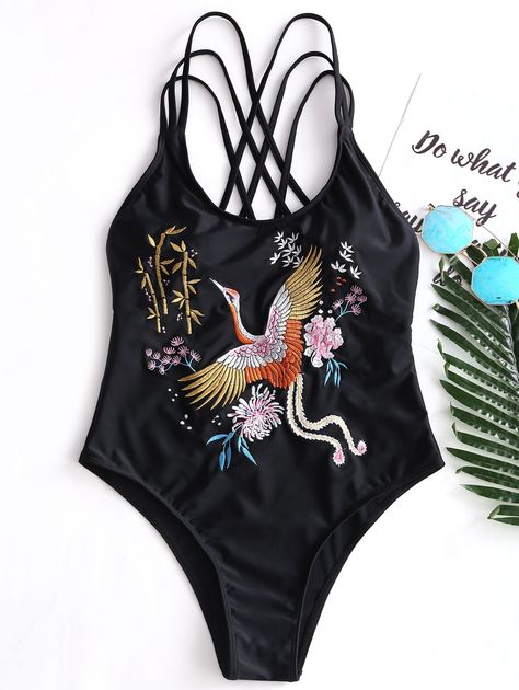 Swimsuit Modest, High Cut One Piece Swimsuit, Shanty Boat, Swimwear Modest, Strappy Swimsuit, Casual Fashion Style, Swimsuit High Waisted, Zaful Dresses, Zaful Swimwear