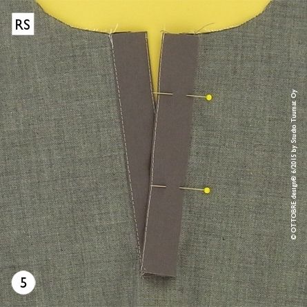 The OTTOBRE design® Blog: Front Placket tutorial from OTTOBRE design® 6/2015 Placket Tutorial, Blouse Pattern Free, Sewing Measurements, Coin Couture, Sewing Shirts, Sewing Courses, Diy Bags Patterns, Sewing Workshop, Techniques Couture