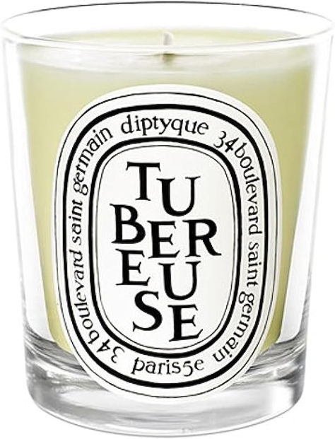 Diptyque Tubereuse Candle-6.5 oz., White (11033u), scented Diptyque Tubereuse, Perfume Making, Indoor Decoration, Happy Birthday Mom, Floral Fragrance, Raw Material, Scented Candles, Gift Guide, Mother’s Day