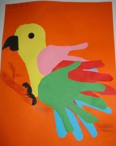 Parrot craft idea for kids | Crafts and Worksheets for Preschool,Toddler and Kindergarten Pigeon Craft, Bird Crafts Preschool, Parrot Craft, Jungle Crafts, Zoo Crafts, Pirate Crafts, Animal Art Projects, Crafts Preschool, Bird Crafts