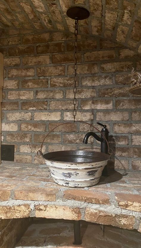 Copper Sink Care, Copper Vessel Sinks, Bucket Sink, Wash Tubs, Man Cave Home Bar, Vessel Bathroom Sink, White Exterior, Copper Sink, Vessel Sink Bathroom