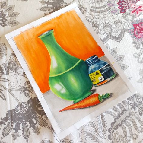 Students artwork on still life for elementary intermediate exam Object Drawing Still Life Watercolor Painting, Easy Still Life Drawing, Elementary Drawing, Monochrome Painting, Paintings Tutorials, Object Drawing, Still Life Drawing, Watercolor Landscape Paintings, Watercolor Paintings Tutorials