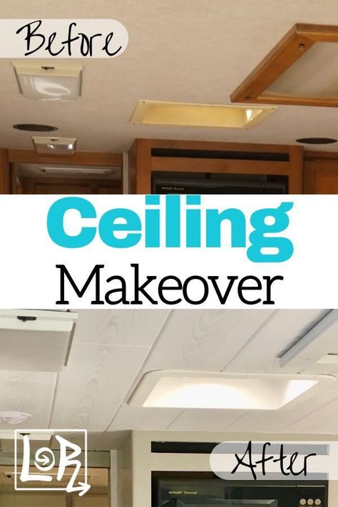 Give your RV a light, airy and modern look with this easy to install, cost-effective and lightweight ceiling upgrade. Ceiling Update, Ceiling Remodel, Motorhome Remodel, Rv Interior Remodel, Architecture Renovation, Camper Trailer Remodel, Camper Hacks, Diy Camper Remodel, Rv Makeover