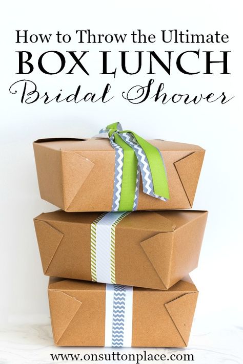 Bridal Shower Food Ideas Lunch, Box Lunch Ideas, Bridal Shower Checklist, Wedding Lunch, Bridal Shower Menu, Lunch Catering, Dinner Box, Lunch Party, Picnic Box