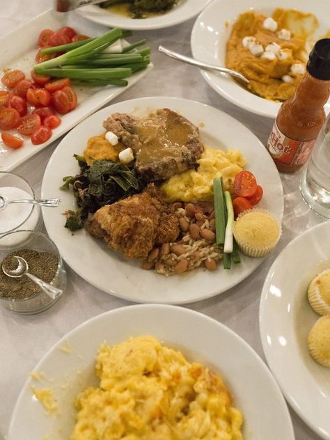 Soul food is the highlight for Sunday dinner at grandma's celebration. Dinner At Home, Sunday Dinner, Soul Food, Celebrities