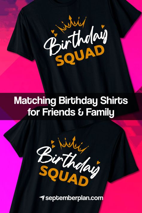 Matching Birthday Shirts for Friends & Family Vegas Girls Trip, Baseball Theme Birthday, Matching Birthday Shirts, Ninja Birthday Parties, Hockey Birthday, Birthday Squad Shirts, Vegas Birthday, Ninja Birthday, Birthday Party Design