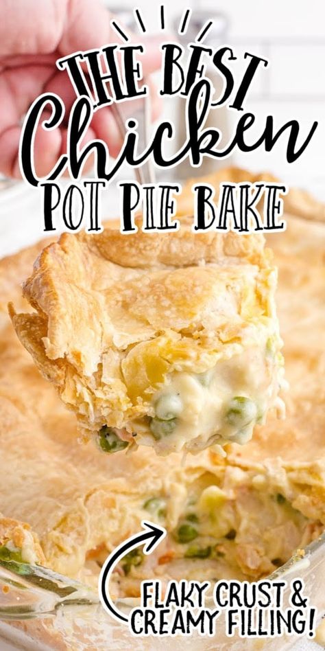 Easy Oven Chicken Pot Pie, Easy Chicken Pot Pie With Pie Crust, Chicken Pot Pie Recipe Oven, Leftover Chicken Pot Pie, Easy Creamy Chicken Pot Pie, Turkey Pot Pie Recipe Easy, Chicken Pie Crust, Creamy Chicken Pot Pie Recipe, Chicken Pot Pie Bake