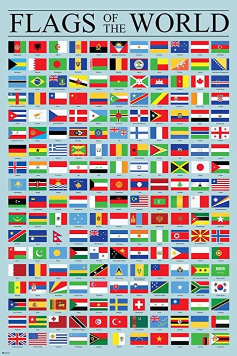 Classroom Reference, World Flags With Names, All World Flags, World Country Flags, Flag Printable, Minecraft Banner Designs, Countries And Flags, Giant Poster, Flags With Names