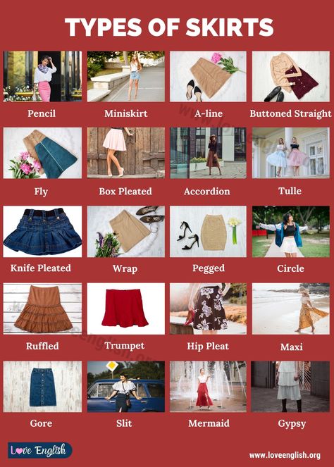 Types of Skirts: 45 Trendy Skirt Types To Introduce Into Girls' Everyday Style - Love English Skirt Names Types Of, Nandini Gupta, Tongue Twisters For Kids, Daily Use Words, Washing Soap, Visual Dictionary, Stylish Lady, Etiquette And Manners, Interesting English Words