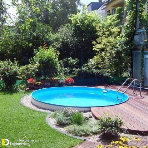 35 Lovely Small Swimming Pool Design Ideas To Get Natural Accent - Engineering Discoveries Stock Tank Swimming Pool, Tank Swimming Pool, Small Swimming Pools, Round Pool, Small Pool Design, Backyard Pool Landscaping, Casa Patio, Small Pools, Backyard Pool Designs