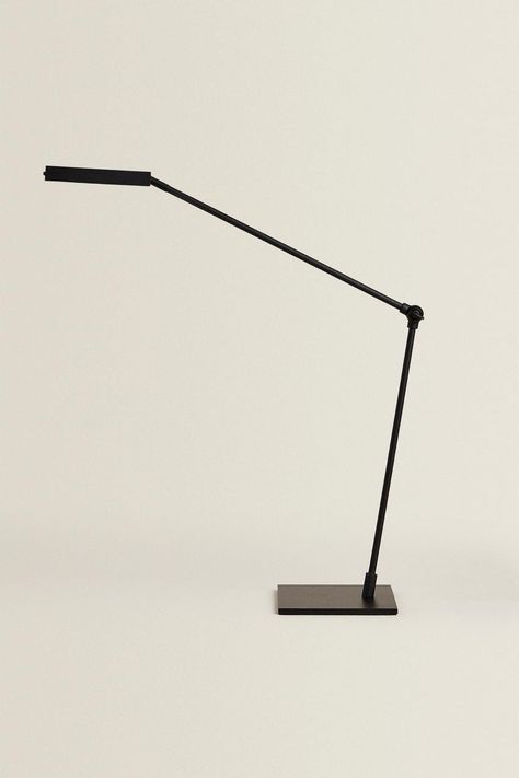 LED METAL DESK LAMP - Faded black | ZARA United States Modern Bedside Table Lamps, Metal Desk, Lead Metal, Cordless Lamps, Iron Lamp, Metal Desks, Bulb Light, Industrial Lamp, Led Desk Lamp