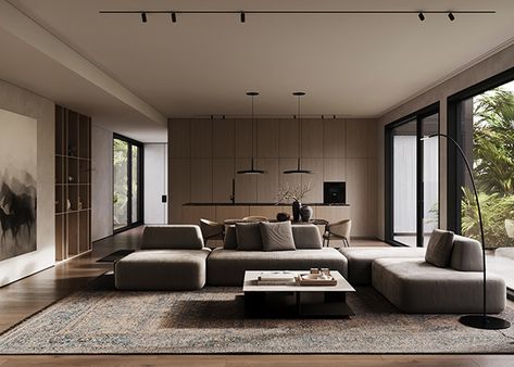 Living room interior | 3d visualization :: Behance Dream Interior, 3d Video, 3d Visualization, Architecture Visualization, Living Room Interior, Room Interior, 3ds Max, Exterior Design, Interior And Exterior