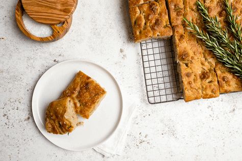 Claire Saffitz Focaccia, Claire Saffitz Recipes, Focaccia Recipes, Pancake Princess, Claire Saffitz, Yeast Bread Rolls, Vegan Catering, Pizza Oven Recipes, Foccacia Bread