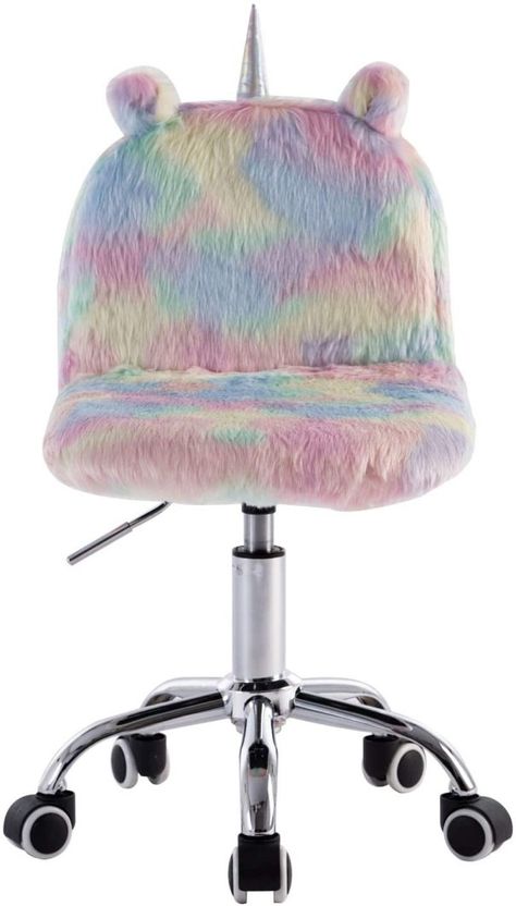 Study Desk Chair, Unicorn Bedroom Decor, Kids Study Desk, Unicorn Room Decor, Unicorn Room, Unicorn Bedroom, Sweat Pads, Unicorn Fashion, Rolling Chair