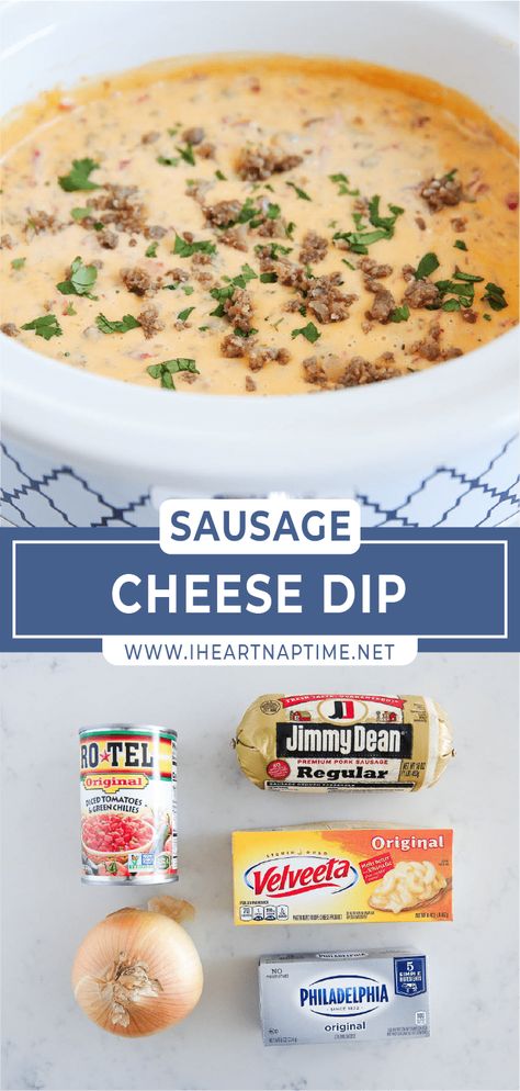 4 Ingredient Rotel Dip, Sausage Cheese Rotel Dip, Spicy Sausage Rotel Dip, Rotel Cheese Dip With Cream Cheese, White Rotel Dip Crock Pot, Sausage Cheese Dip Velveeta Crock Pot, Sausage Queso Dip Cream Cheeses, Velveeta Queso Dip Crock Pot Cream Cheese, Sausage Cheese Rotel Dip Crockpot