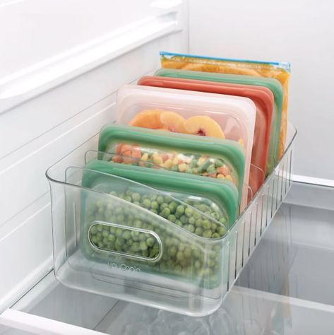 Best Freezer Bag Organizer: YouCopia Freezeup Freezer Bin Freezer Storage Bins, Food Organization, Refrigerator Organizer, Clear Bins, Freezer Organization, Fridge Organisers, Freezer Storage, Fridge Storage, Fridge Organization