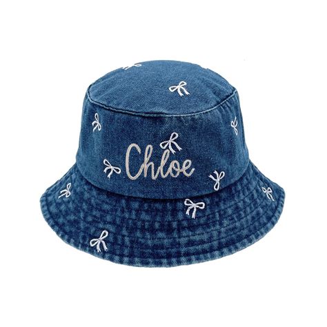 Customize this adorable bow bucket hat! 1. Choose font type 2. Choose font color 3. Pick what you want it to say! **LIST THE ABOVE IN PERSONALIZATION BOX! Denim Bows, Bachelorette Party Gift, Hat Custom, Sun Cap, Font Types, Embroidered Denim, Personalized Embroidered, Business Logo, Bachelorette Party