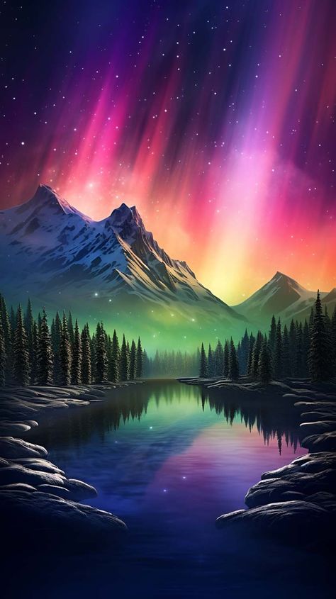 Aurora Lights Reflection iPhone Wallpaper - iPhone Wallpapers Northern Lights Wallpaper, Northern Lights Photography, Aurora Lights, Castle Background, Wallpaper Instagram, Northern Lights (aurora Borealis), Aurora Borealis Northern Lights, Heaven Art, Iphone Wallpaper Sky