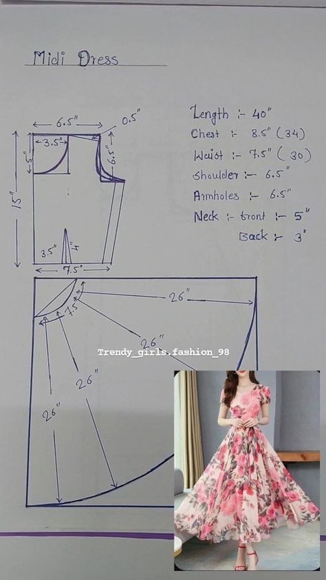 How To Sew A Long Dress, Stitching Ideas Dress, Diy Designer Clothes, How To Sew A Dress, Dress Patron, Dress Designs For Women, Free Dress Pattern, Pola Dress, Lukisan Fesyen