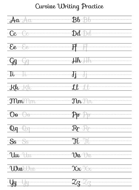 Cursive Writing Worksheets 3rd Grade Cursive Hand Writing Practice, Calligraphy Handwriting Practice Sheets, 2nd Grade Cursive Worksheets, Clean Cursive Handwriting, Printable Practice Writing Sheets, Pre Cursive Writing Worksheets, Cursive Handwriting Printables Free, Cursive Alphabet Worksheet, Beginner Cursive Worksheets