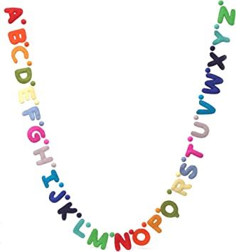 Amazon.com: Glaciart One Alphabet Garland - Natural Handmade Wool ABC Letters & Balls - Decorative Wall Decor for Classroom, Playroom, Nursery, Baby, Toddler's Room - Ready-to-Hang Art - 7Ft., Rainbow-Colored : Baby Wall Decor For Classroom, Decor For Classroom, Homeschool Room Decor, Alphabet Wall Decals, Decorative Wall Decor, Alphabet Decor, Rainbow Playroom, Playroom Nursery, Alphabet Wall Art