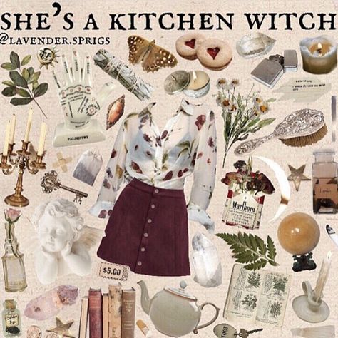 Kitchen Witch Aesthetic, Cottagecore Witch Outfit, Magical Lifestyle, Aphrodite Daughter, Niche Moodboards, Witch Aesthetic Fashion, Witch Aesthetic Outfit, Summer Cute Outfits, Artsy Style Outfits