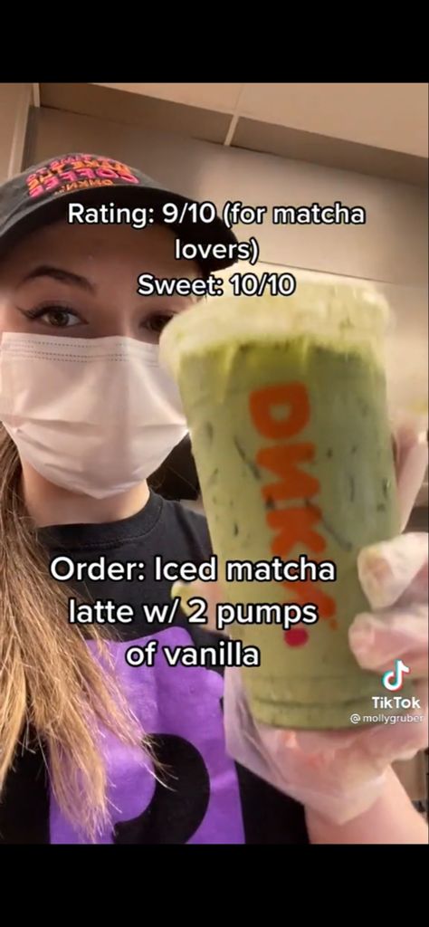 Matcha Dunkin Drinks Order, Dunkin Donuts Drinks Matcha, Dunkin Chai Latte Order, Coffee Orders Dunkin, Dunkin Matcha Order, Best Dunkin Drinks, Dunkin Drinks To Try, Best Dunkin Donuts Iced Coffee Order, Dunkin Donuts Drinks To Try