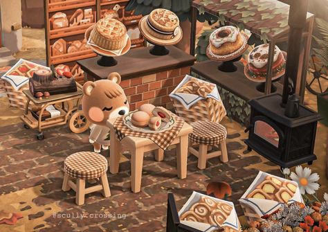 Maple Acnh, Acnh Bakery, Animal Crossing Inspiration, Acnh Autumn, Acnh Builds, Island Layout, Ac Ideas, Acnh Cottagecore, Animal Crossing Guide