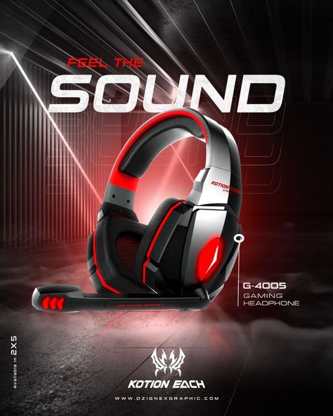 Hey everyone in this photoshop tutorial we will create an amazing Poster for gaming headphone in photoshop. Headphone Poster Design, Headphone Poster, Starbucks Poster, Poster Design Photoshop, Design In Photoshop, Digital Advertising Design, Pretty Logo, Photoshop Poster, Poster Design Layout