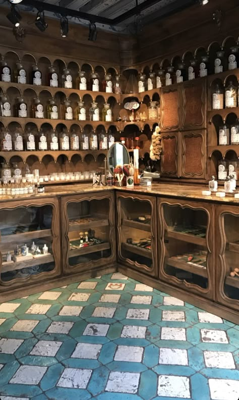 Medieval Shop Interior, Old World Apothecary, Mystic Shop Aesthetic, Old Hardware Store, Vintage Apothecary Cabinet, Curiosity Shop Aesthetic, Apothecary Interior Design, 1800s Apothecary, Medieval Apothecary