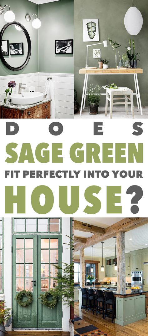 Does Sage Green Fit Perfectly into Farmhouse Decor? Modern Farmhouse Desk, Sage Green Living Room, Sage Green Bedroom, Cottage Market, Sage Green Walls, Green Fits, Green Home Decor, Living Room Green, Green Bathroom