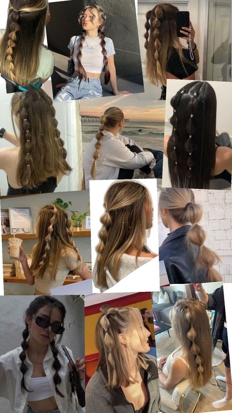 Bubble Braid Hairstyles, Hair Styles For School, Styles For School, Bubble Braid, Bubble Braids, Glow Up Tips, Braid Hairstyles, Hairstyles For School, Hair Stuff