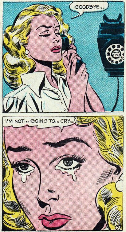 Comic Girls Say.. "goodbye..I'm not going to cry..!" #comic #vintage Old Pop Art, Cartoon Comic Art Style, 90s Comic Art, 50s Comic Art, Cute Comic Art, Pop Art Comic Retro, 60s Comic, 50s Ads, Comic Strip Art