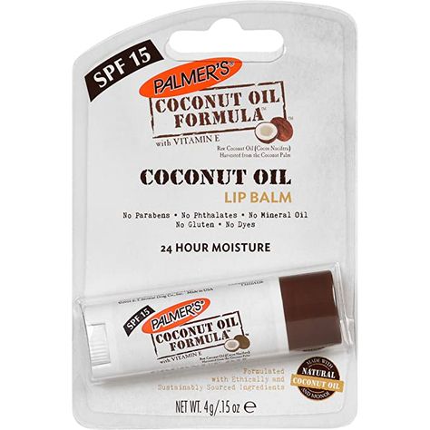 Palmer's Coconut Oil Formula Lip Balm with SPF 15, 0.15 Ounce Beauty Newsletter, Lip Balm With Spf, Coconut Oil Lip Balm, Bath Salt Gift Set, Cocoa Butter Lip Balm, Coconut Lip Balm, Lip Balm Stick, Spf Lip Balm, Cocoa Butter Formula