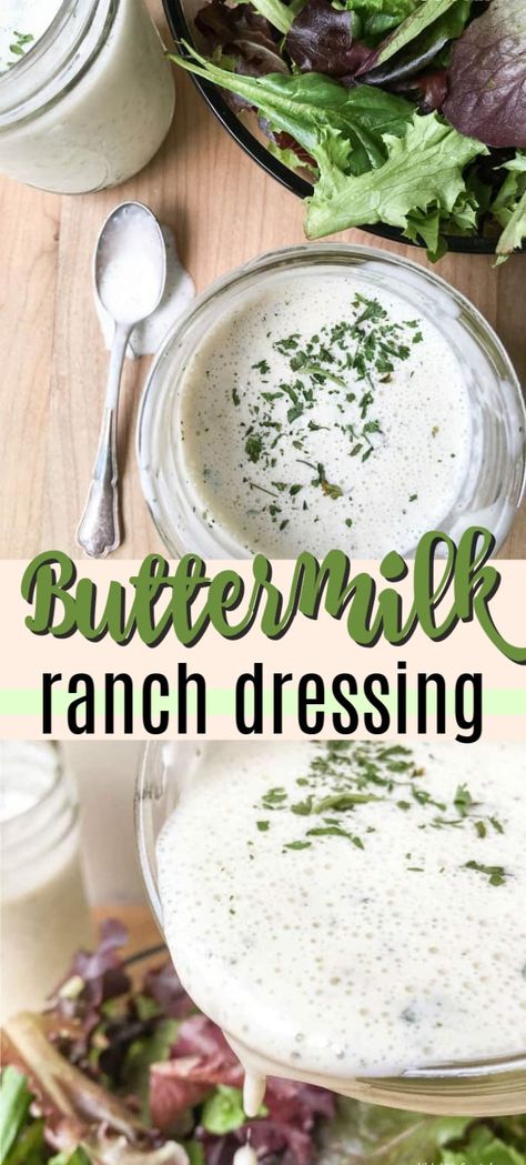 Try this delicious buttermilk ranch dressing recipe at home instead of buying another bottle. This homemade ranch dressing is creamy, delicious and fresh! #ranch #buttermilk #buttermilkranch #dressing #homemadedressing #condiments #saladdressing #summerrecipes #potluck #lunch Buttermilk Ranch Dressing Recipe Homemade, Buttermilk Ranch Dressing Recipe, Ranch Dressing Recipe Homemade, Creamy Salad, Buttermilk Ranch Dressing, Creamy Salad Dressing, Buttermilk Ranch, Ranch Dressing Recipe, Ranch Salad Dressing