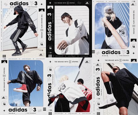 Streetwear Layout, Adidas Design Graphic, Adidas Graphic Design, Campaign Graphic Design, Sport Graphic Design, Fashion Lookbook Design, Adidas Poster, Editorial Concept, Lookbook Editorial