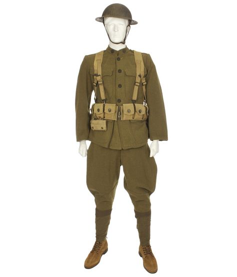 U.S Army WWI Combat Uniform | Eastern Costume : A Motion Picture Wardrobe Ww1 American, United States Army Uniform, Us Army Uniforms, American Uniform, American Military History, Soldier Costume, Ww1 Soldiers, Ww2 Uniforms, Combat Uniforms