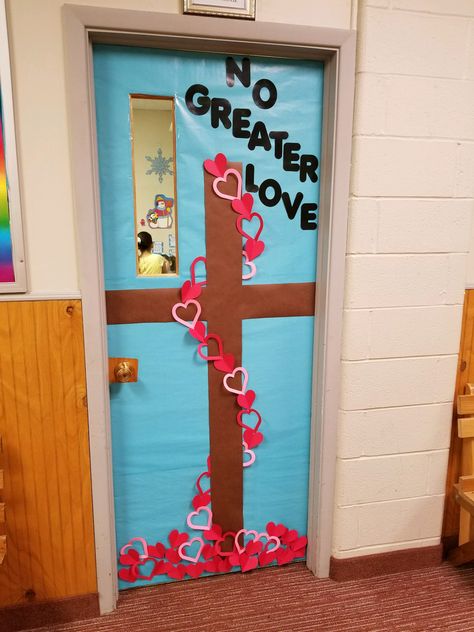 Christian February Bulletin Boards, Valentine’s Day Church Bulletin Board, Valentines Sunday School Bulletin Boards, Lent Classroom Door, Winter Bulletin Boards For Preschool Christian, Awana Bulletin Board Ideas, Valentine Sunday School Crafts, Christian Valentines Bulletin Boards, Lent Door Decorations Classroom