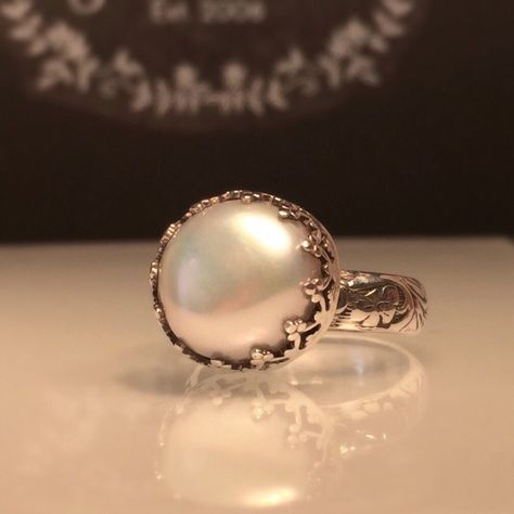 Any Style Pearl Ring. Pearl is June's Birthstone. Stock up for June Weddings. Great Bridesmaids Jewelry/Gift Ideas. Shop the Collection at Jewelriart. Pearl Ring Designs Unique, Pearl Ring Designs, Ring Designs Unique, Pearl Ring Design, June Weddings, White Pearl Ring, Silver Pearl Ring, Bridesmaids Jewelry, Jewelry Gift Ideas