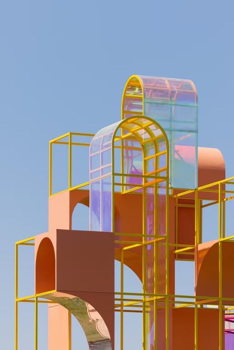 Playground Pictures, Concrete Island, Playgrounds Architecture, Coachella 2022, Vertical City, 2022 Art, Coachella Valley Music And Arts Festival, Kengo Kuma, Balance Art