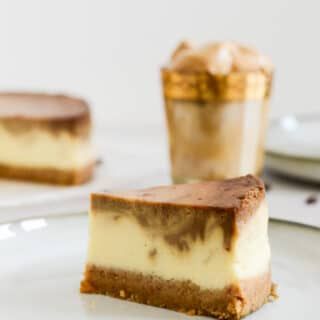 Espresso Cheesecake Recipes, Swirl Cheesecake Recipes, Perfect Scones Recipe, Espresso Cheesecake, Buttermilk Scone Recipe, Italian Almond Cookies, Swirl Cheesecake, Strawberry Compote, Vanilla Cheesecake