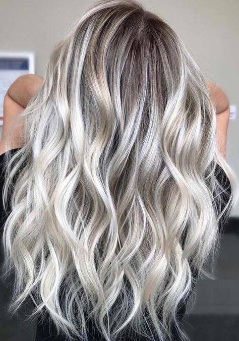 bob hairstyles Red Hair Color Ideas For Brown Eyes down 60 Balayage Hair Color Ideas With Blond. Ha Blonde Hairstyles, Silver Blonde, Ash Blonde Hair, Blonde Hair Shades, Blonde Hair Looks, Trendy Hair Color, Hair Shades, Platinum Blonde Hair, Brown Blonde Hair