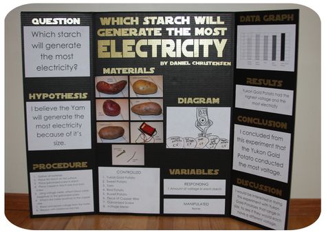 potato science project for kids | ... put together his first science project, and display board this year Potato Battery Science Project, 4th Grade Science Projects, Science Fair Display Board, Science Project Board, 5th Grade Science Projects, Easy Science Fair Projects, Science Fair Board, Science Fair Experiments, Science Fair Projects Boards