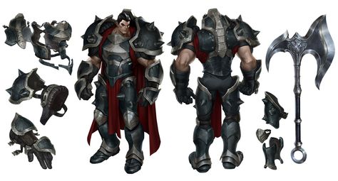 League Of Legends Heroes, Noxus League Of Legends, Fantasy Armour, Champions League Of Legends, Lol Champions, Genghis Khan, League Of Legends Characters, Cool Swords, Concept Art Character