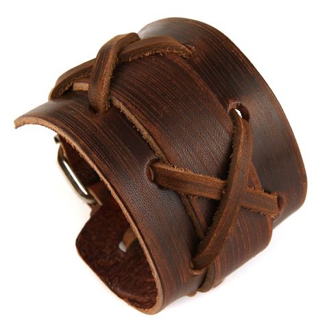 Adjustable Brown Cuff Bracelet, Brown Leather Cuff Jewelry, Brown Cuff Bracelet As Fashion Accessory, Brown Cuff Bracelets As Fashion Accessory, Brown Cuff Leather Bracelet, Brown Cuff Bracelet With Wrist Strap, Brown Leather Cuff Bracelet, Adjustable Brown Cuff Wristband, Rustic Adjustable Cuff Leather Bracelet