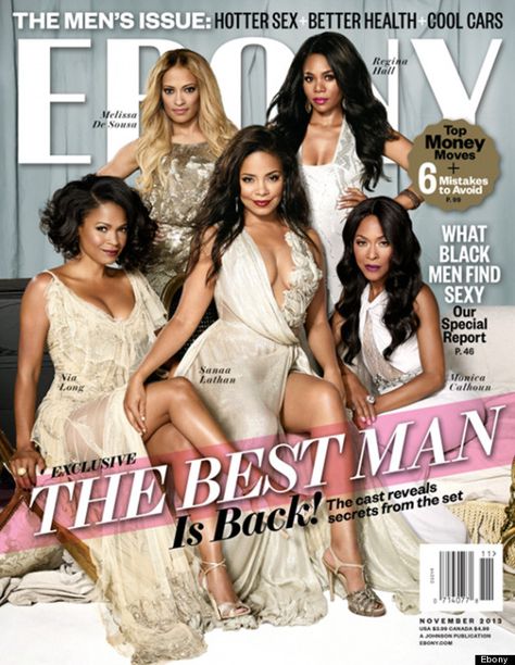 These 'Best Man Holiday' Ebony Covers Are Making Us Drool (PHOTOS) Monica Calhoun, Ebony Magazine Cover, Regina Hall, Jet Magazine, Nia Long, Ebony Magazine, Black Magazine, Sanaa Lathan, The Best Man