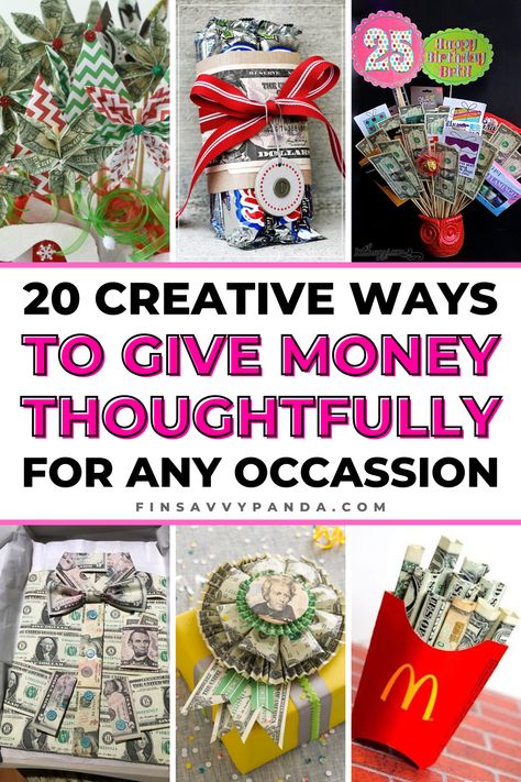 Check out these unique and creative ways to give money as a gift for Christmas. Whether it’s for a birthday, wedding, graduation or for Christmas, these money gift ideas are practical and easy! All kids, women and men will love these cash gifts for any occasion or celebration especially Christmas! #christmasgifts #christmas #giftideas #moneygifts #giftideas #moneygifting Unique Gift Giving Ideas, Bday Money Ideas Cash Gifts, Money Dispenser Gift, Creative Bday Ideas, Cute Ways To Gift Money Birthday, Money Gifts For Birthday, Money As A Gift Ideas Birthday, How To Gift Money Birthday, Creative Ways To Give Money As A Gift