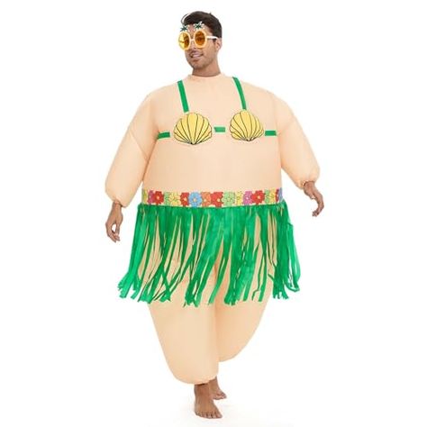 Spinosaurus Inflatable Luau Hula Skirt Costume,Hawaiian Themed Party Funny Blow Up Costumes for Adult Beach Carnival Margaritaville Costume, Hula Girl Costume, Blow Up Costumes, Luau Costume, Hula Costume, Hawaiian Themed Party, Pineapple Glasses, Beach Inflatables, Hawaiian Party Theme