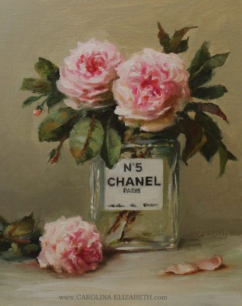 Glam Pad, Pink Painting, Simple Acrylic Paintings, Romantic Roses, Aesthetic Painting, Beginner Painting, Romantic Art, Rose Art, Ethereal Art